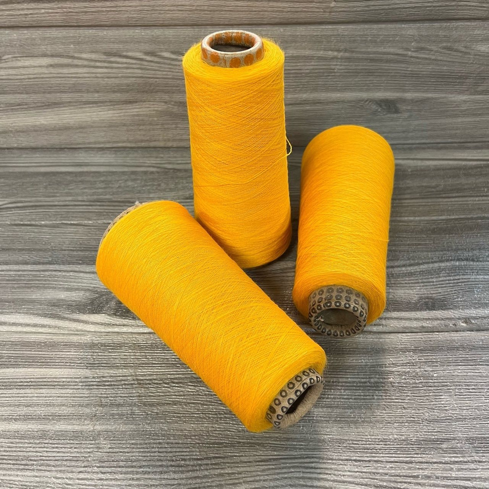 Пряжа для вязания Jasmin от Biella Yarn, 100% меринос, цвет янтарный (giallo scuro), метраж 2/48 (2400м #1