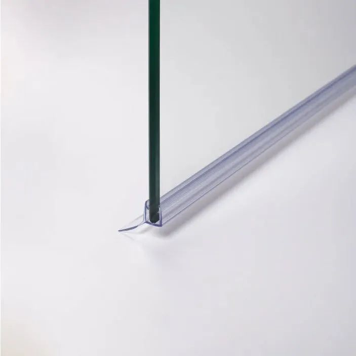 Удобства использования уплотнителя с Ц-образным профилем для душевых кабин, на стекло толщиной 5 мм, длина 180 см, лепесток 13 мм