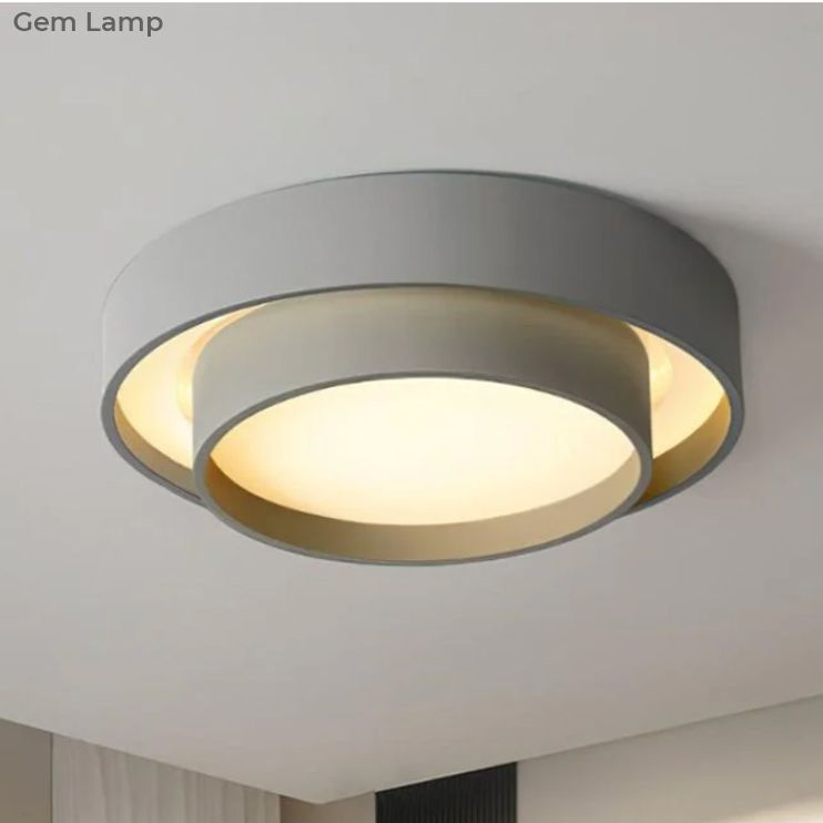 Люстра светодиодная потолочная Double Grey Gem Lamp