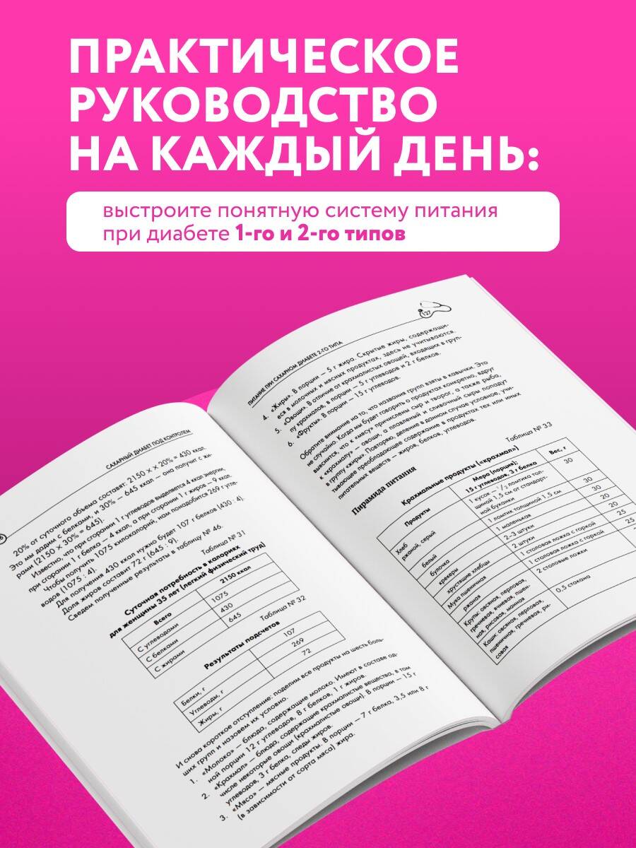 Рецепты и принципы питания для диабетика. Как научиться самостоятельно составлять меню при диабете 1-го и 2-го типов | Recipes and Dietary Principles for Diabetics: How to Learn to Create Your Own Menu for Type 1 and Type 2 Diabetes - Ozon image 2