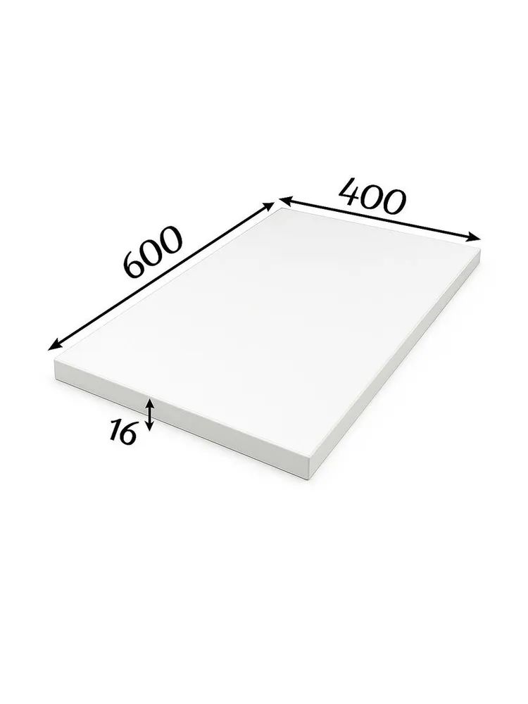 МебельныйщитЛДСП16мм600х400cКромкой1ммЦветБелый