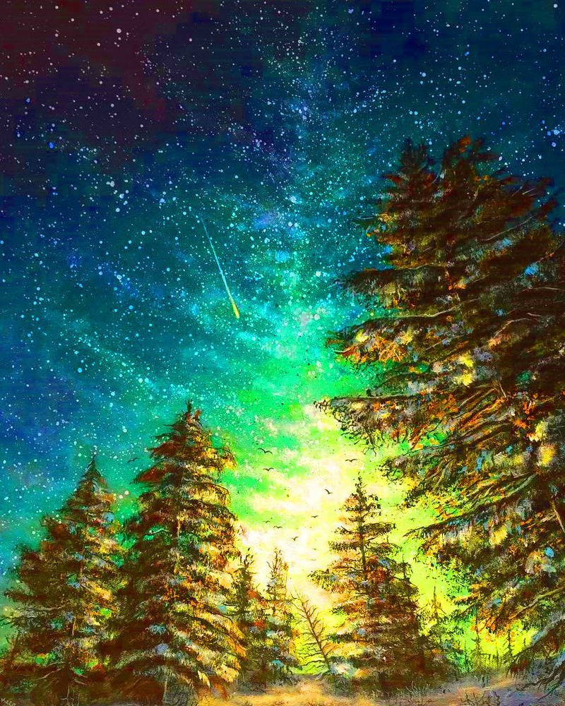 Алмазная мозаика Bright Color "Зимний лес" 40х50 на холсте, без подрамника  #1