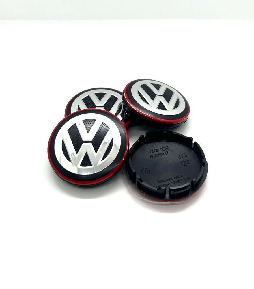 Колпачки заглушки на литые диски Volkswagen 56/52 ( 6CD601171 ) 4 штуки.  #1