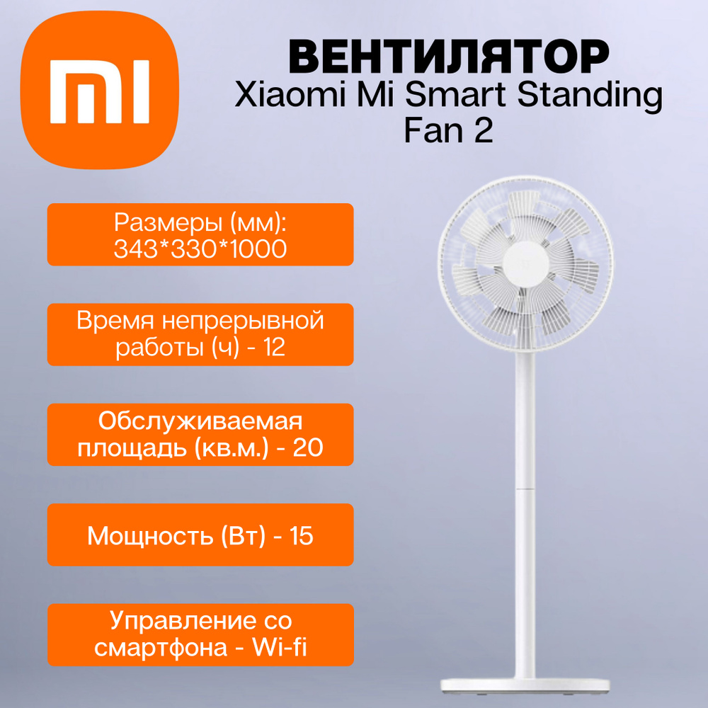 Умный напольный вентилятор Xiaomi Mijia DC Inverter Fan 1X (BPLDS07DM) Белый  #1