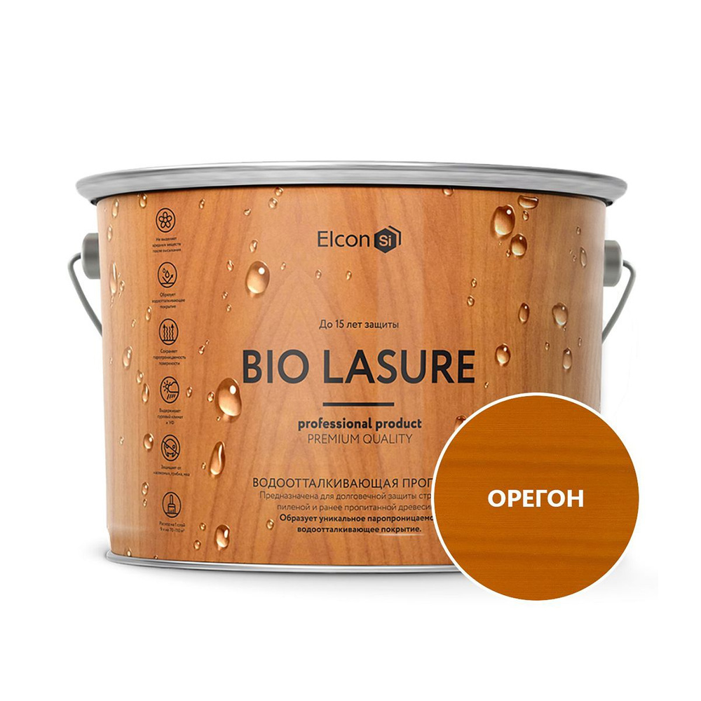 Пропитка для дерева водоотталкивающая Elcon Bio Lasure, 2 л, орегон  #1