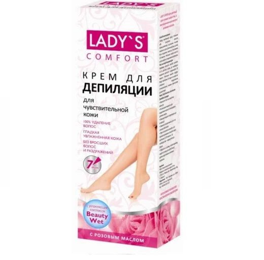 Крем для депиляции Lady's с Розовым маслом для чувствительной кожи, 100 мл х 1шт  #1