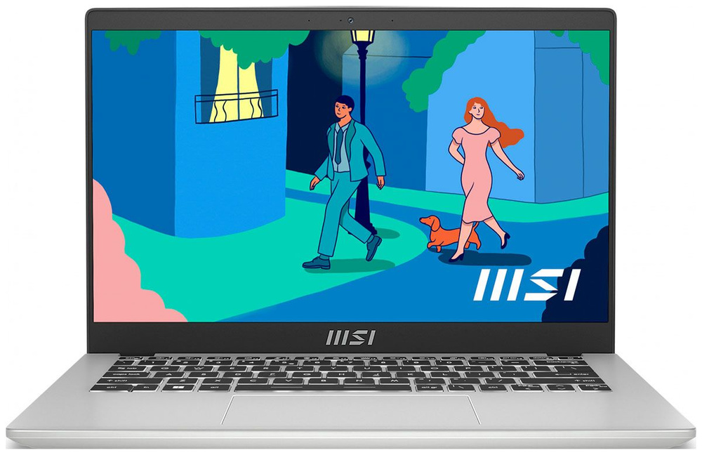 MSI Modern 14 C12MO-1086XRU (9S7-14J111-1086), серебристый Ноутбук 14", Intel Core i3 1215U, RAM 16 ГБ, #1