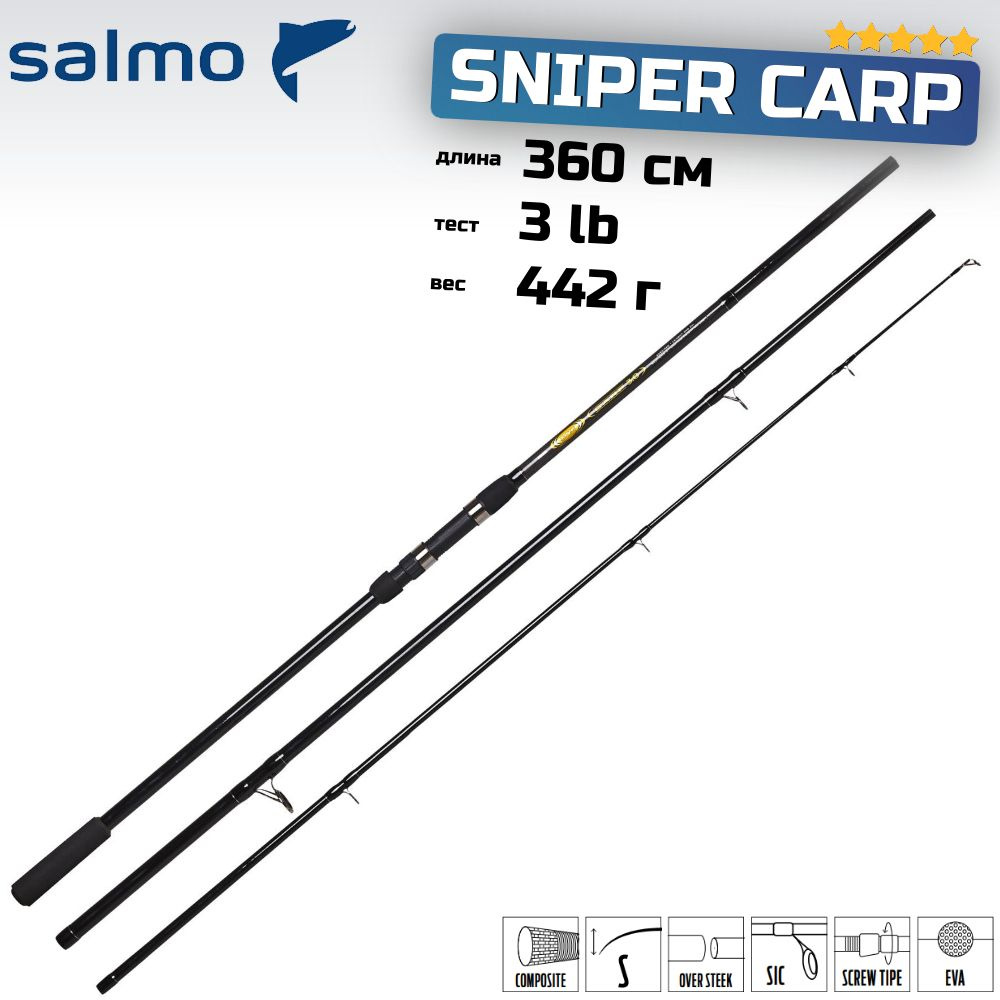 Удилище карповое SALMO Sniper Carp 3.00lb/3.60 #1