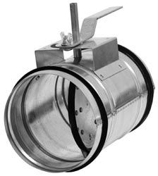 Регулировочный клапан (без уплотнения на заслонке) для круглых воздуховодов Арктос КВК-160Р1  #1