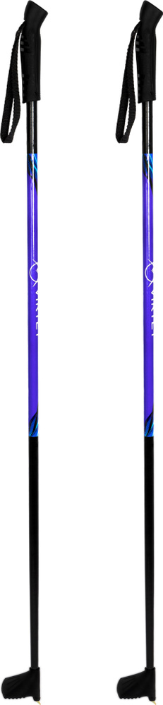 Лыжные палки Virtey / Виртей, стеклопластик, рост 145см / спорт товары для отдыха на природе  #1
