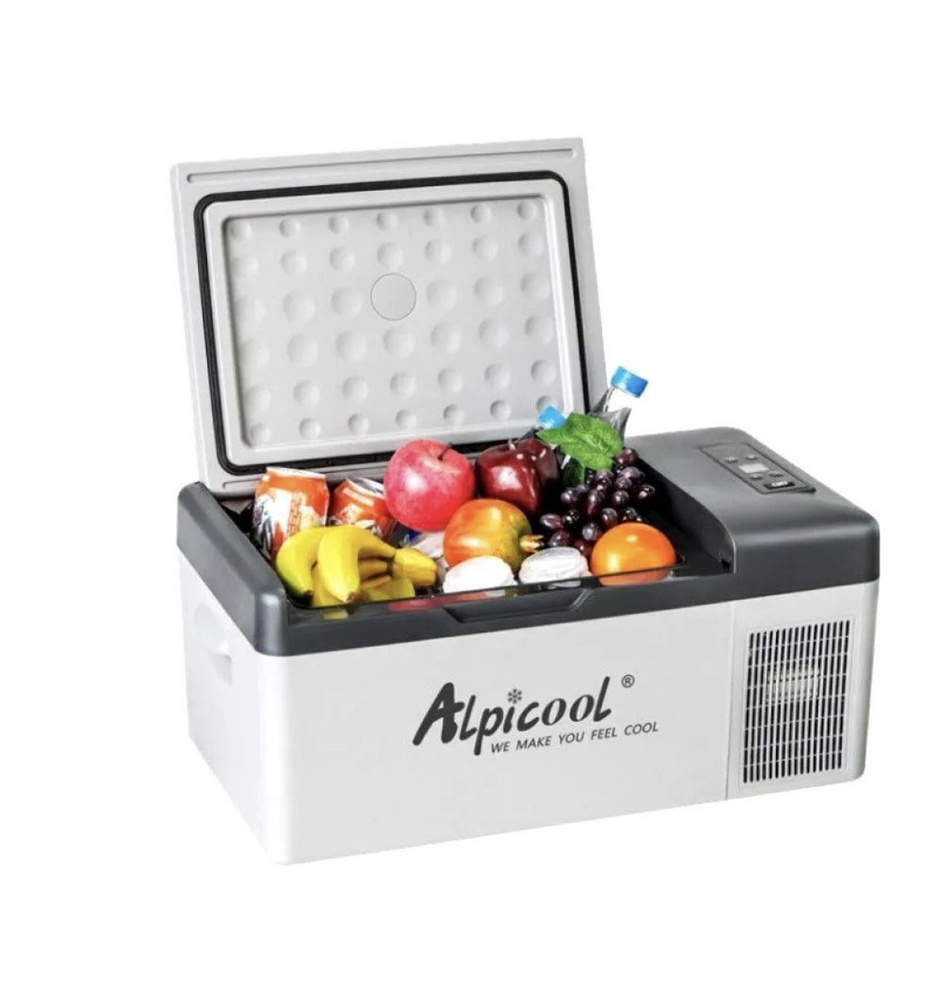 Портативный автомобильный холодильник с мощным компрессором Alpicool C15 / Морозильник универсальный #1