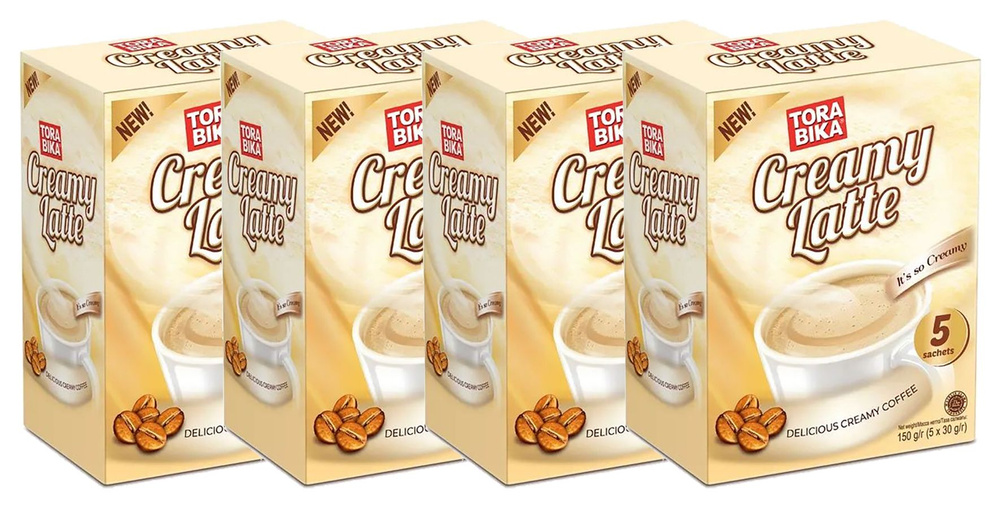 Кофейный напиток растворимый Torabika Creamy Latte в коробке, 4 упаковки по 5 пакетиков  #1