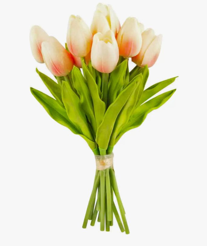 Букет искусственных цветов, Тюльпаны розовые, 25 см, Китай  #1