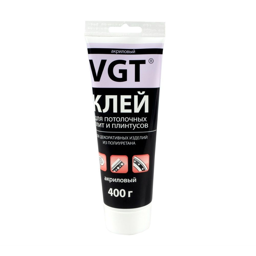 Клей акриловый для потолочных покрытий VGT туба (0,4кг) #1