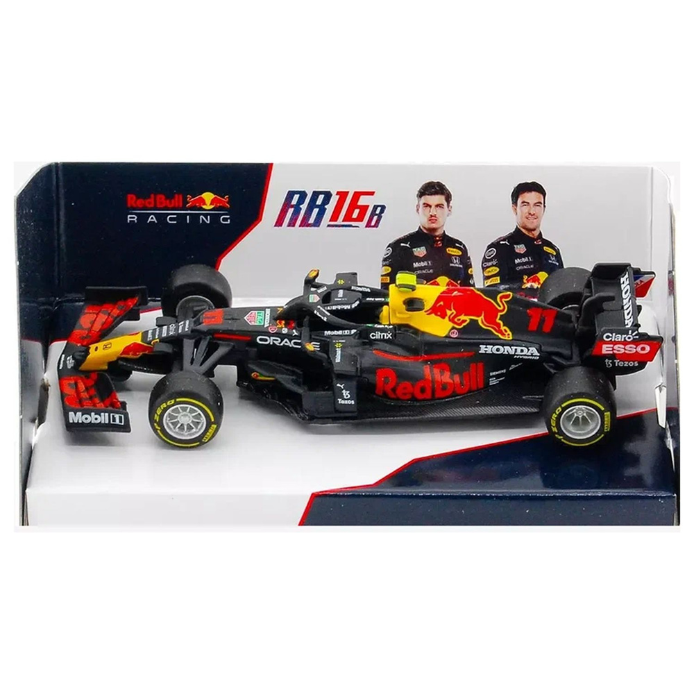 Машинка болид формулы 1 Red Bull RB16b, Серхио Перес, 1:43, Bburago,18-3806111  #1