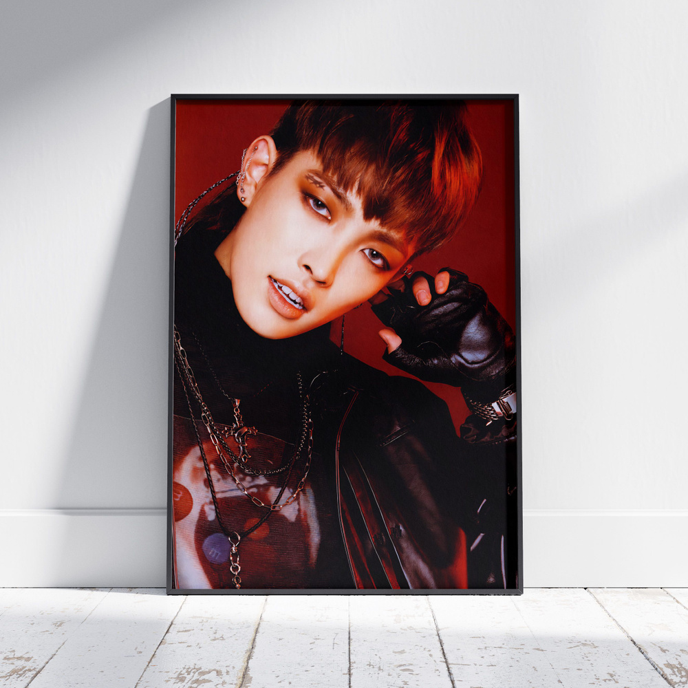 Плакат на стену для интерьера ATEEZ (Хонджун - Hongjoong 9) - Постер по K-POP музыке формата A4 (21x30 #1