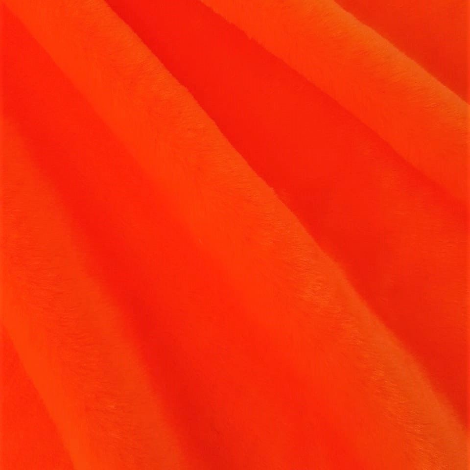 Мех искусственный оранжевый ворс 9 мм. отрез 50 х 150 см #1