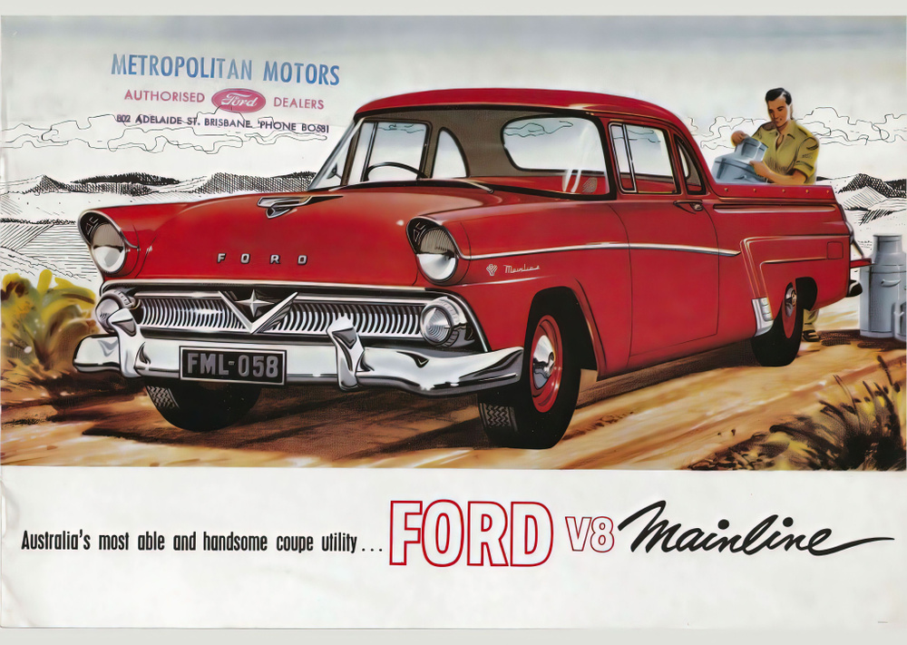 Плакат Постер - Ретро автомобили америка #1