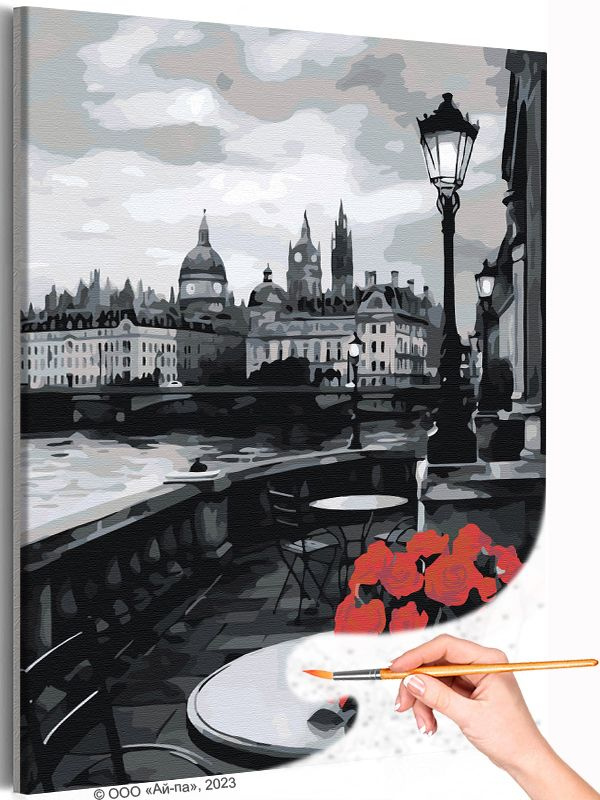 Картина по номерам 'Романтика Лондона Цветы Розы 40х50' #1