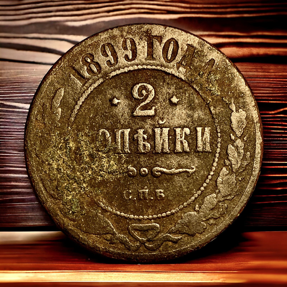 Монета Российской Империи 2 копейки 1899 года, СПБ. Николай II  #1