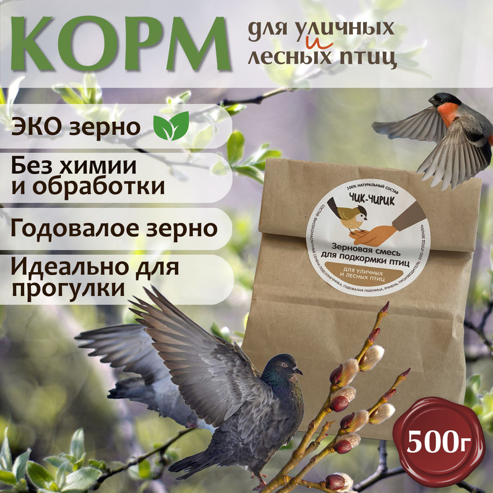 КОРМ для уличных птиц и голубей "Чик-Чирик"500 г #1