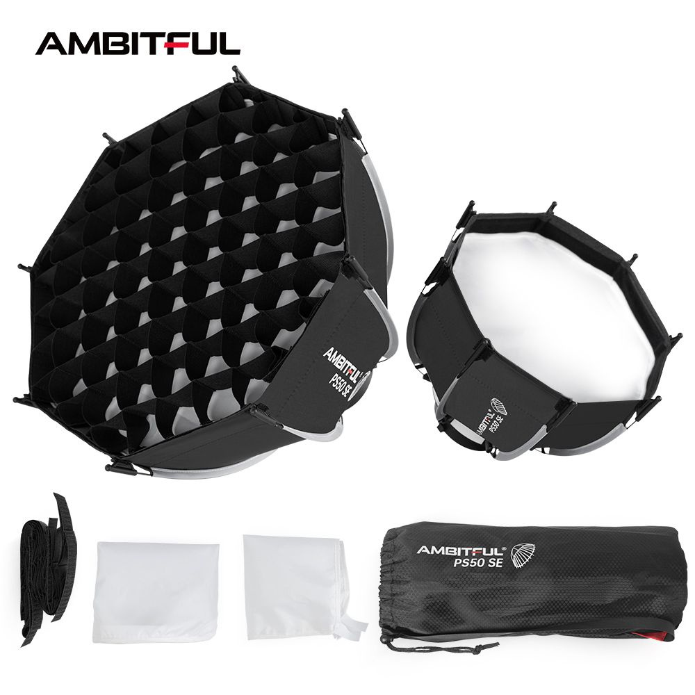 AMBITFUL 30cm PS30 SE Bowens Mount Mini Softbox Портативный восьмиугольный зонтик Софтбокс + Сотовая #1