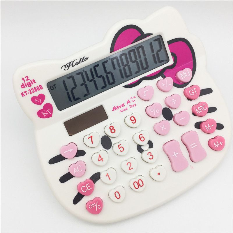 Калькулятор Hello Kitty белый 12 цифр #1