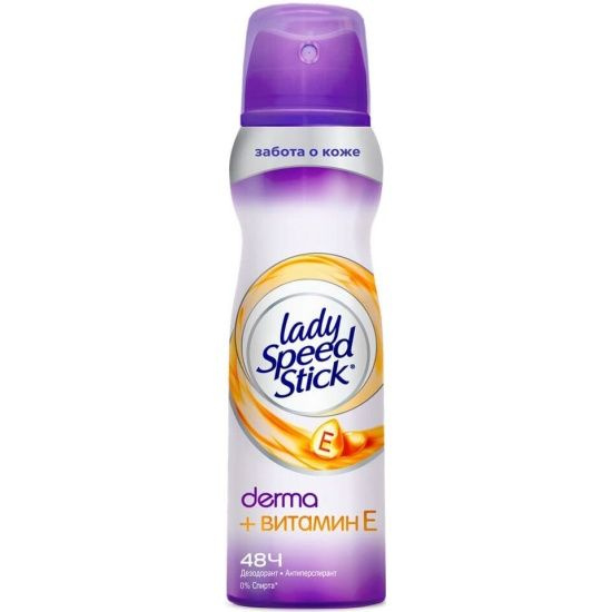 Дезодорант-антиперспирант Lady Speed Stick Derma + Витамин Е 48ч, 150 мл  #1