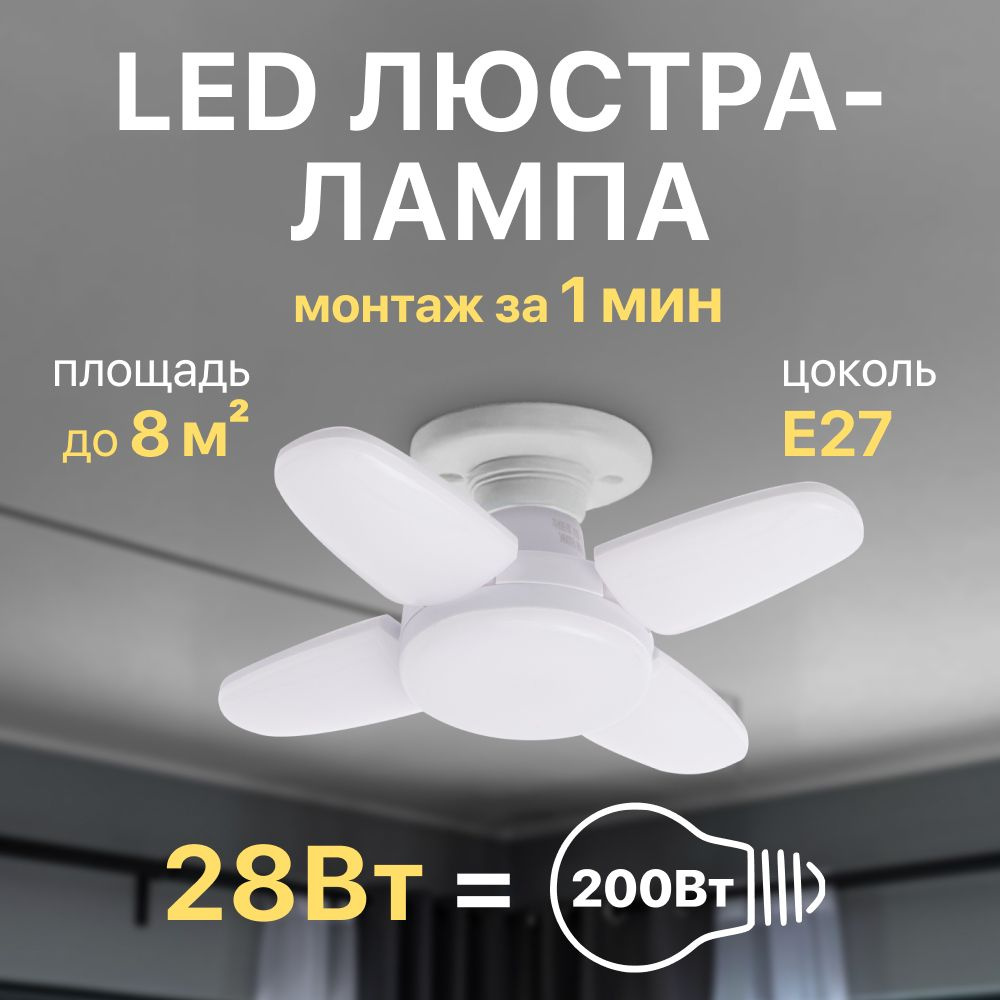 Светильник потолочный светодиодный Lushere 28w на кухню/ Лампы светодиодные LED  #1