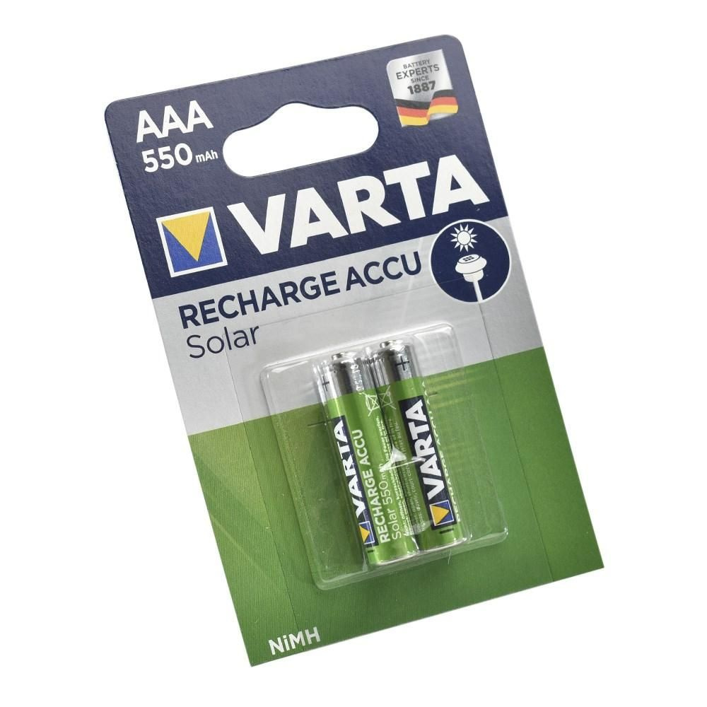 Аккумулятор Varta AAA Recharge Accu Solar 550mAh Ni-Mh BL2 , 2шт. #1
