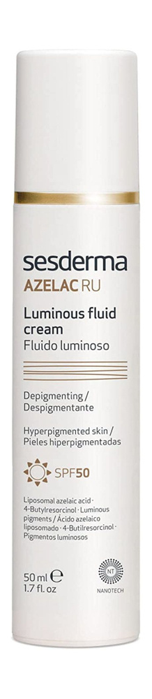 Флюид для сияния лица на основе азелаиновой кислоты Azelac Ru Luminous Fluid Cream SPF 50, 50 мл  #1