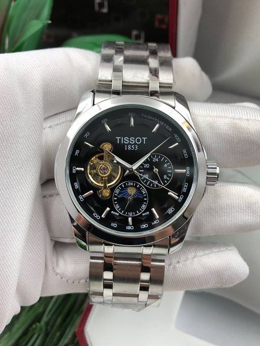 Мужские наручные часы TISSOT с металлическим ремешком в подарочной упаковке  #1