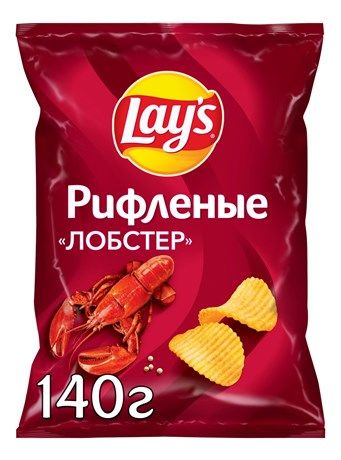 Чипсы Lay's рифленые Лобстер, 140г #1