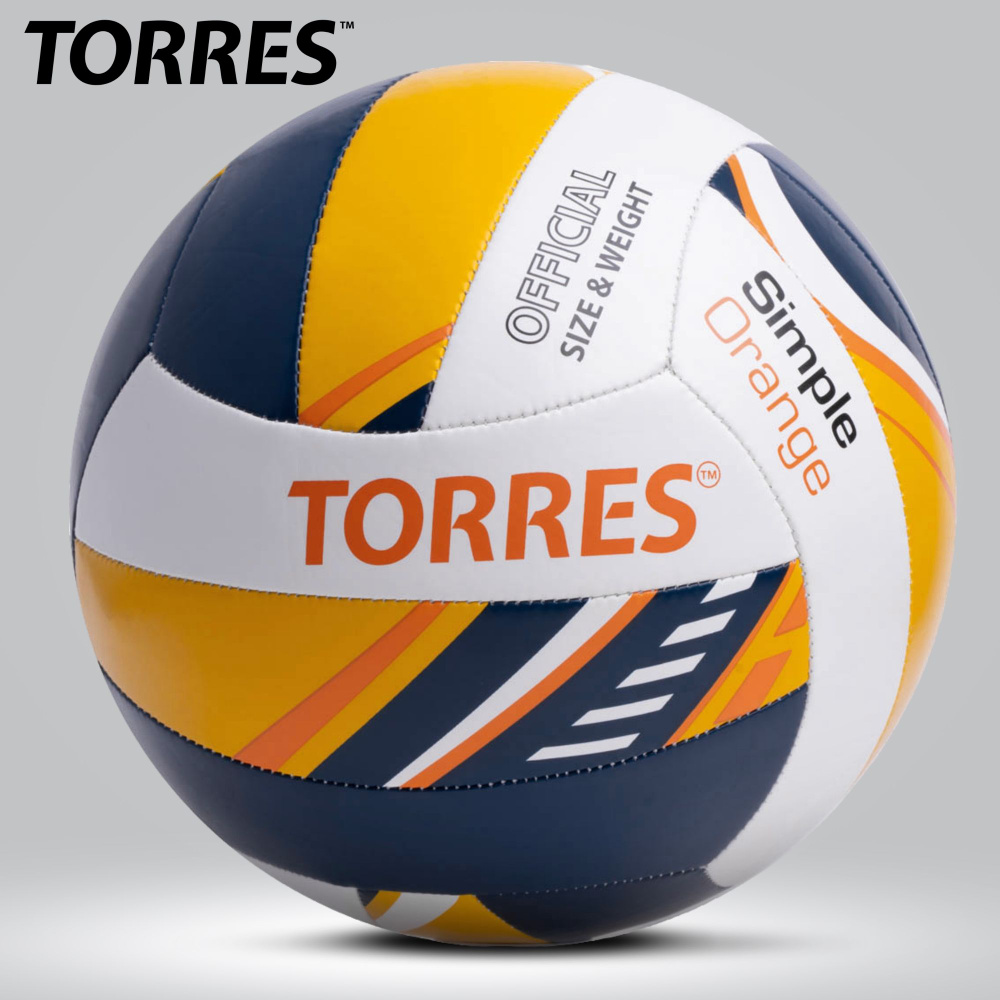 Мяч волейбольный TORRES Simple Orange V323125, размер 5 #1