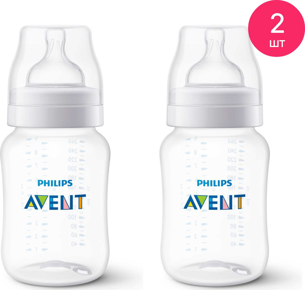 Бутылочка для кормления Philips Avent / Филипс Авент Anti-colic с соской из силикона, от 1 месяца 260мл #1