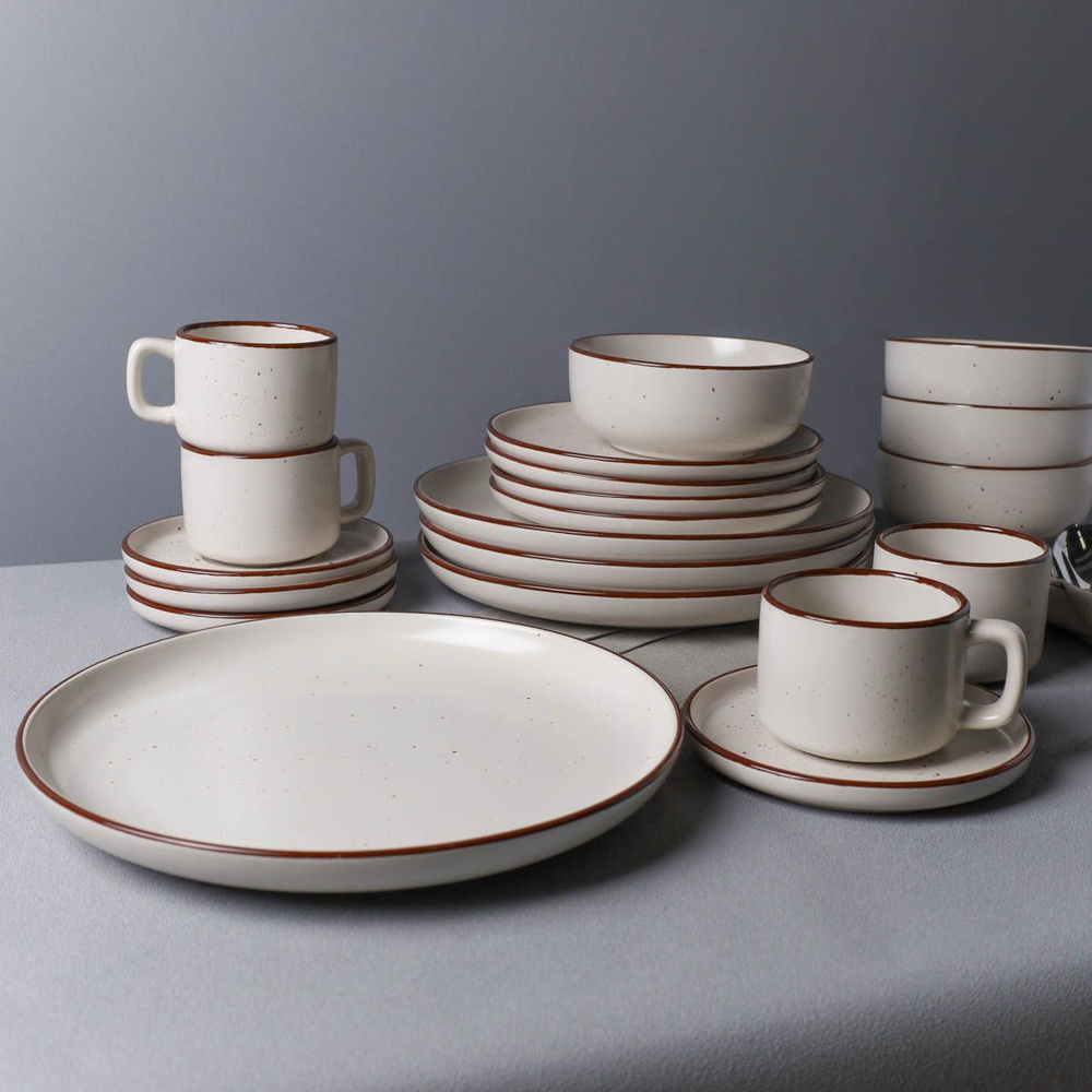 Набор столовой посуды из керамики 20 предметов на 4 персоны  #1