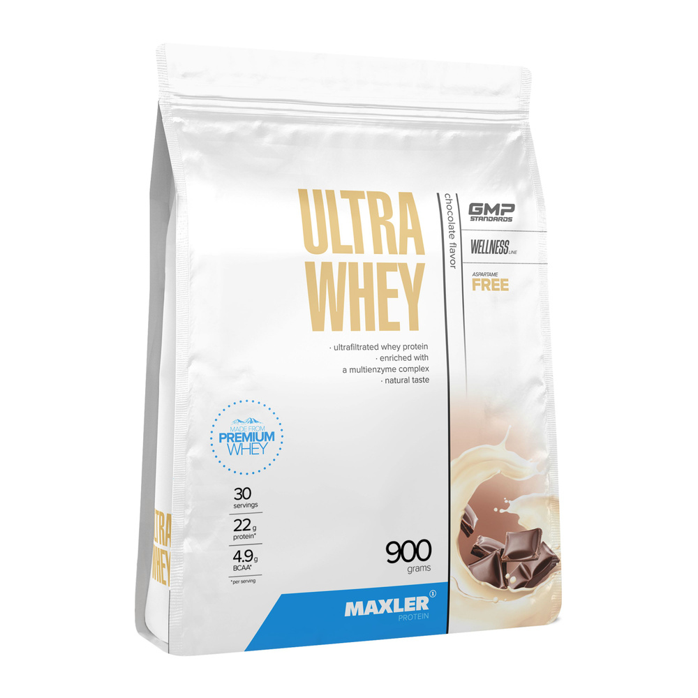 Протеин сывороточный для мужчин и женщин Maxler Ultra Whey 900г Шоколад  #1