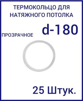 Кольцо протекторное прозрачное (d-180 мм ) для натяжного потолка, 25 шт  #1