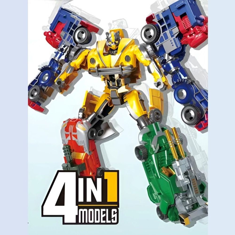 Игрушка робот трансформер Автоботы 4 в 1 набор из 4-х машинок для мальчиков  #1