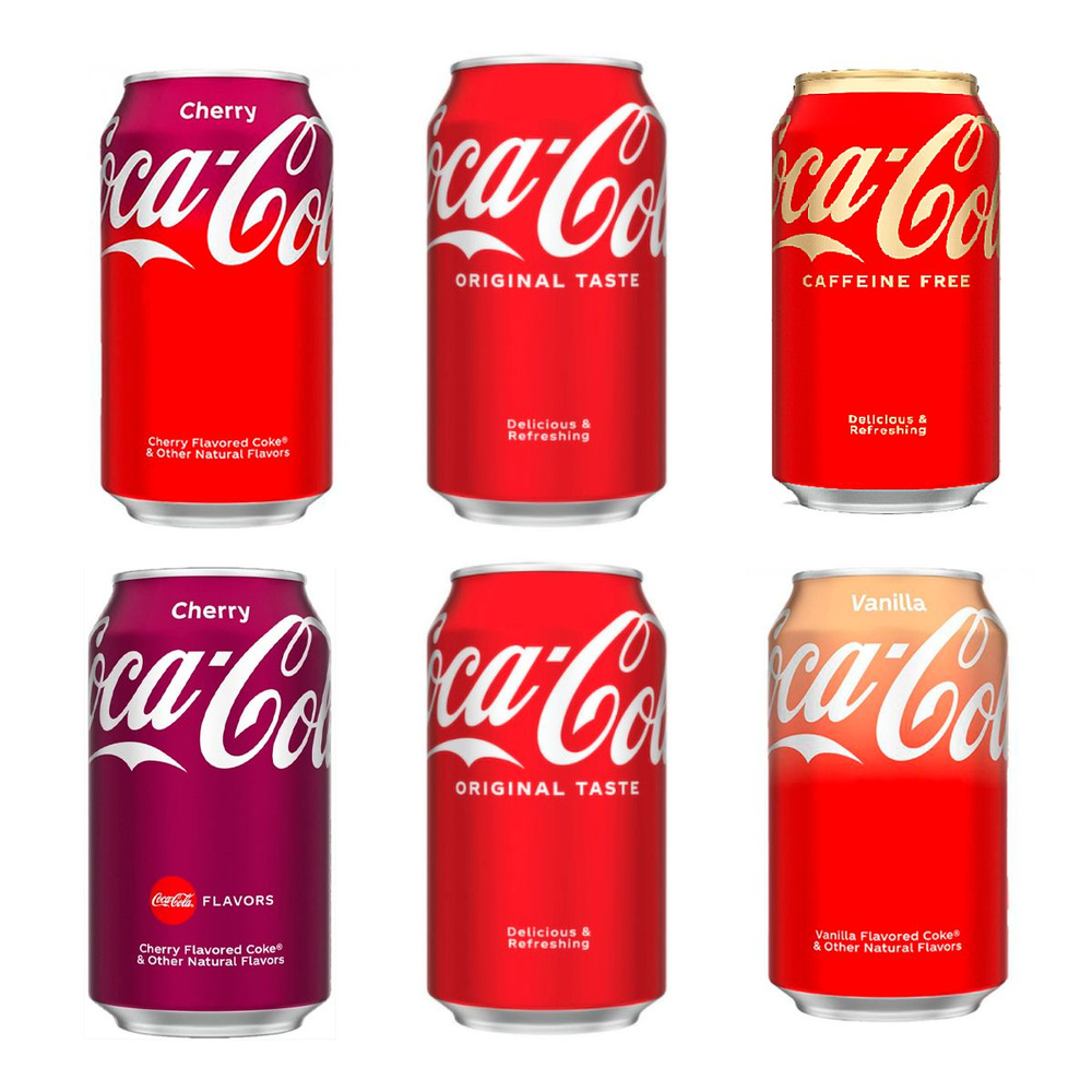 Газировка Coca-Cola Набор из 6шт по 355мл Напитки из США #1