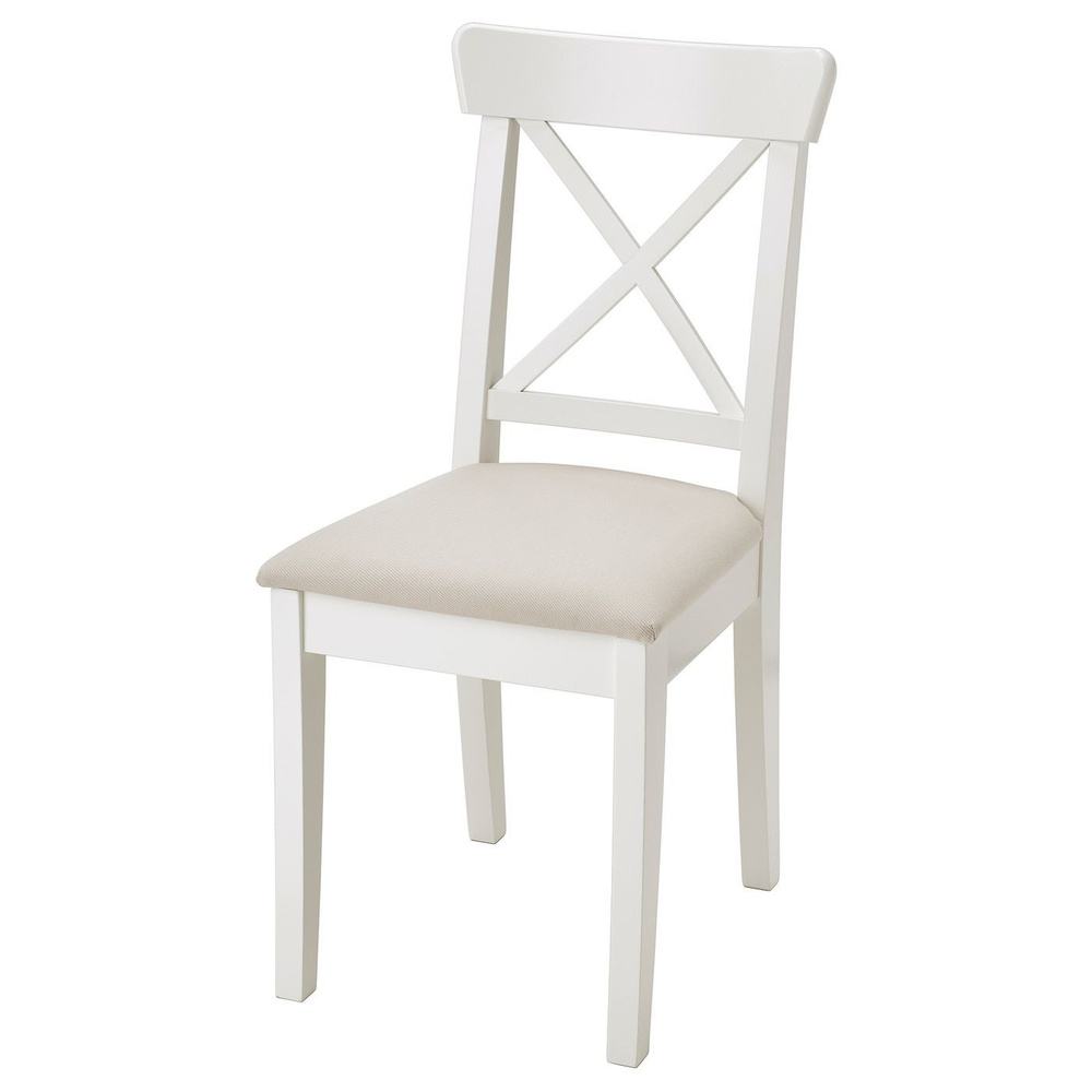 INGOLF Стул IKEA, белый/Халларп бежевый (70473067) #1