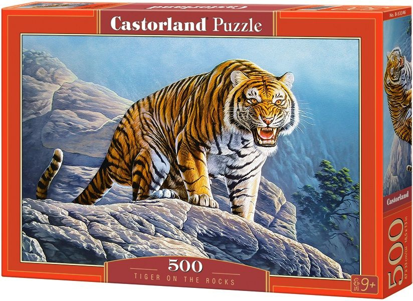 CastorLand Пазл Тигр на скалах, 500 деталей #1