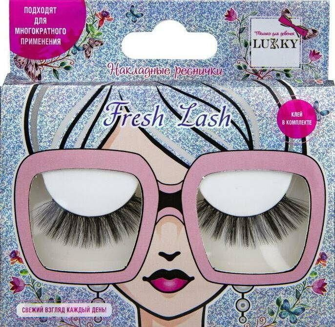 Накладные ресницы Lukky "Fresh Lash", Natural, клей #1