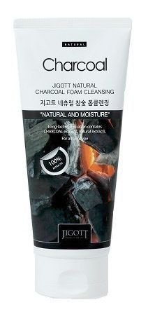 Пенка для умывания с экстрактом древесного угля Jigott Natural Charcoal Foam Cleansing 180 мл  #1