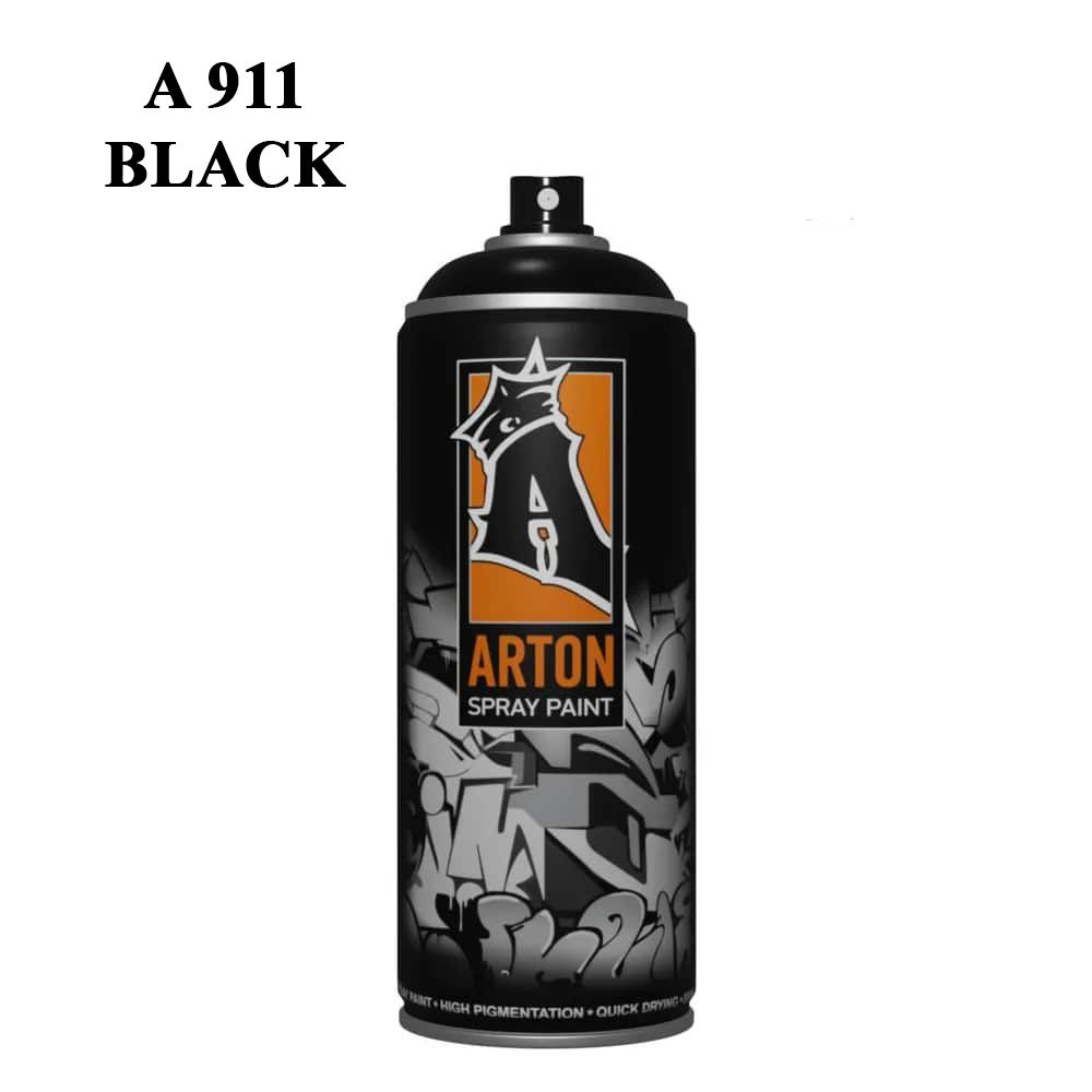 Аэрозольная краска Arton A911 Black - Аэрозоль 520 мл #1
