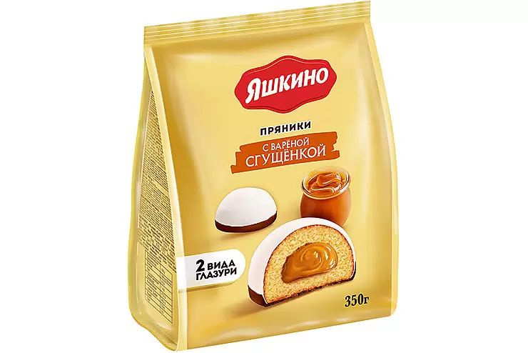 Пряники ''Яшкино'' с варёной сгущёнкой 12 шт по 350 гр #1