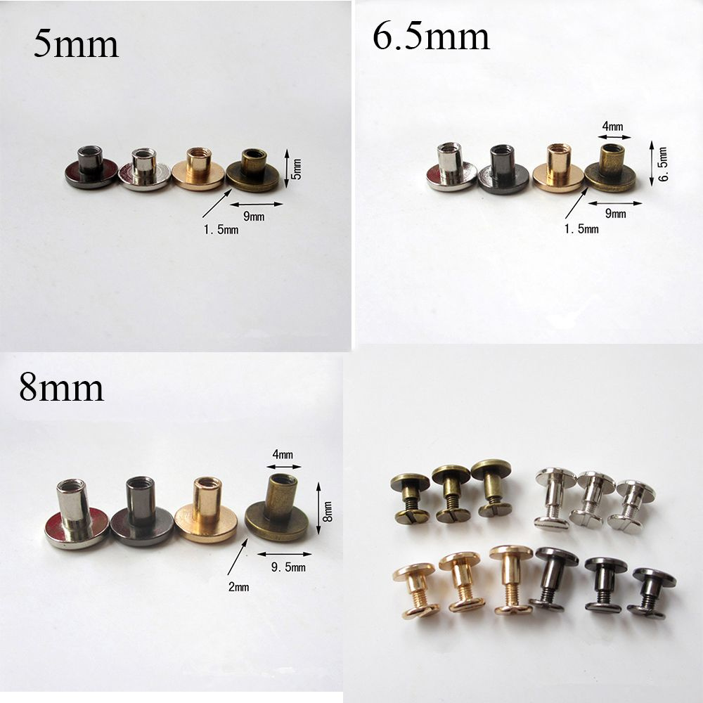 10 pcs 5/6.5/8mm Ремень Заклепки Винт #1