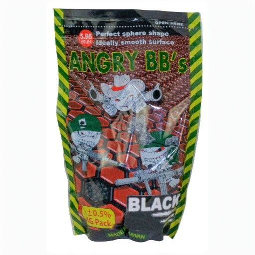 Шары для страйкбола Angry BB's 0,28 г, 4000 штук (1 кг, черные) #1