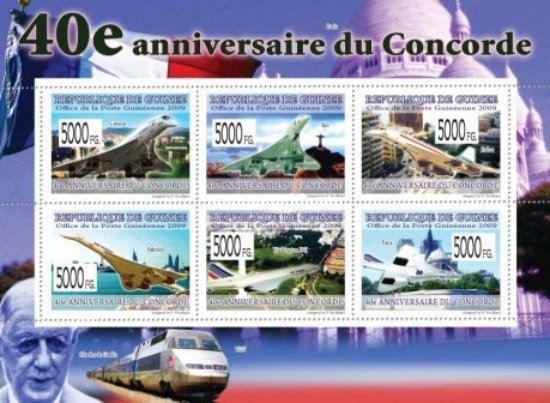 Почтовые марки Гвинея 2009г. "400-Летие Конкорда I." MNH #1