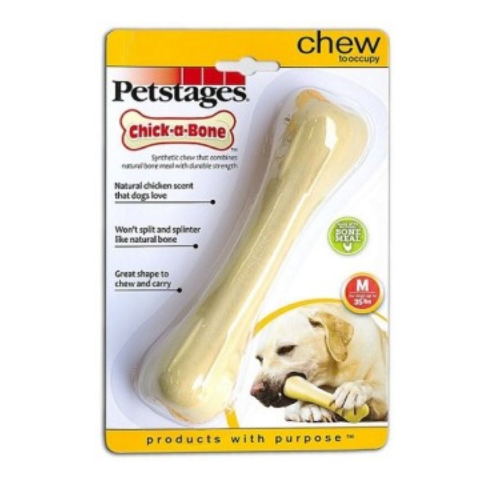 Petstages игрушка для собак Chick-A-Bone косточка с ароматом курицы 14 см средняя  #1